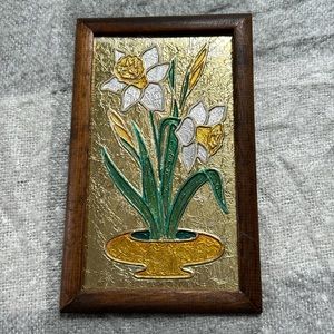 Vintage Foil Daffodil Art